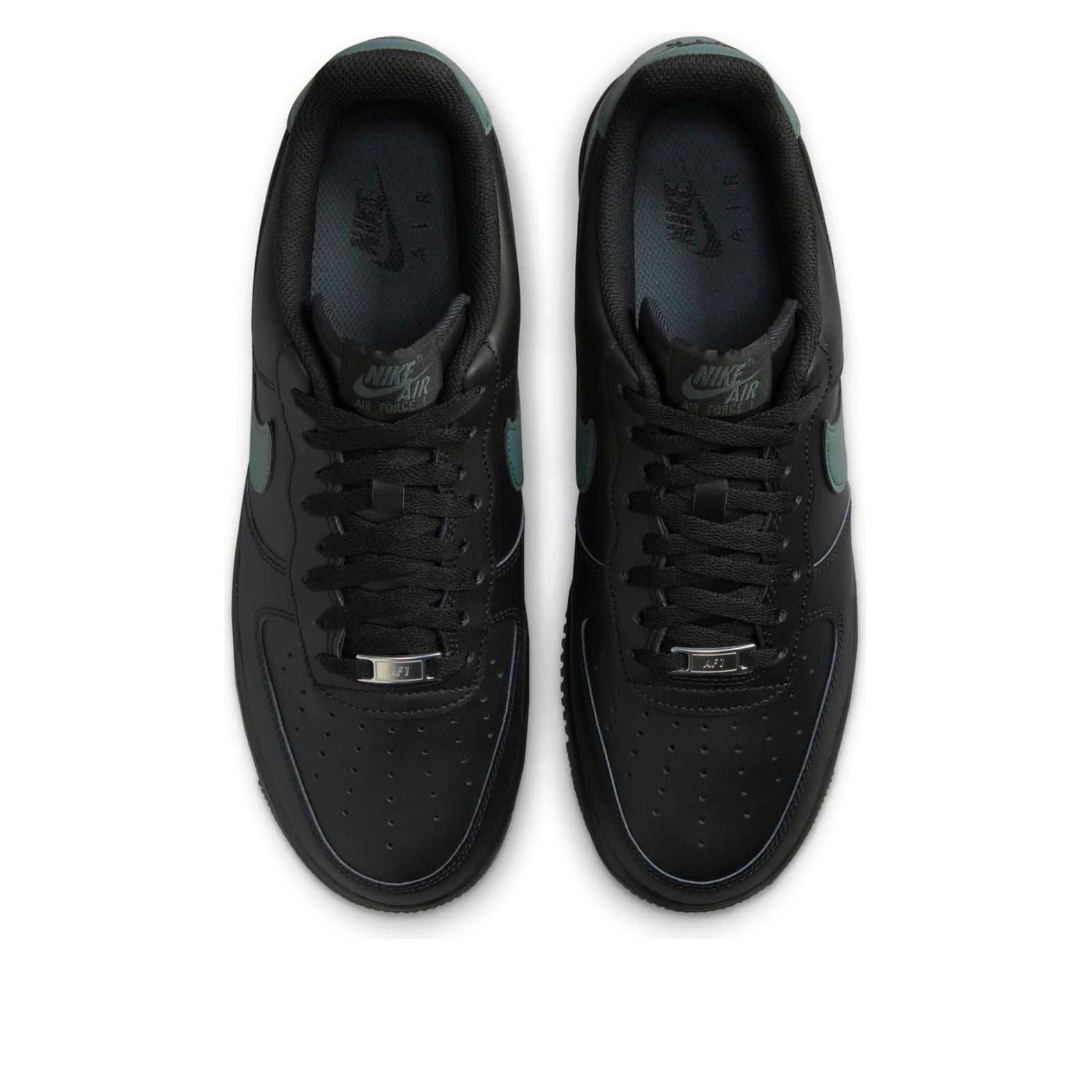 Side view of the Nike Air Force 1 Low 'Black Vintage Green' displaying its stylish silhouette and fall-ready colorway.