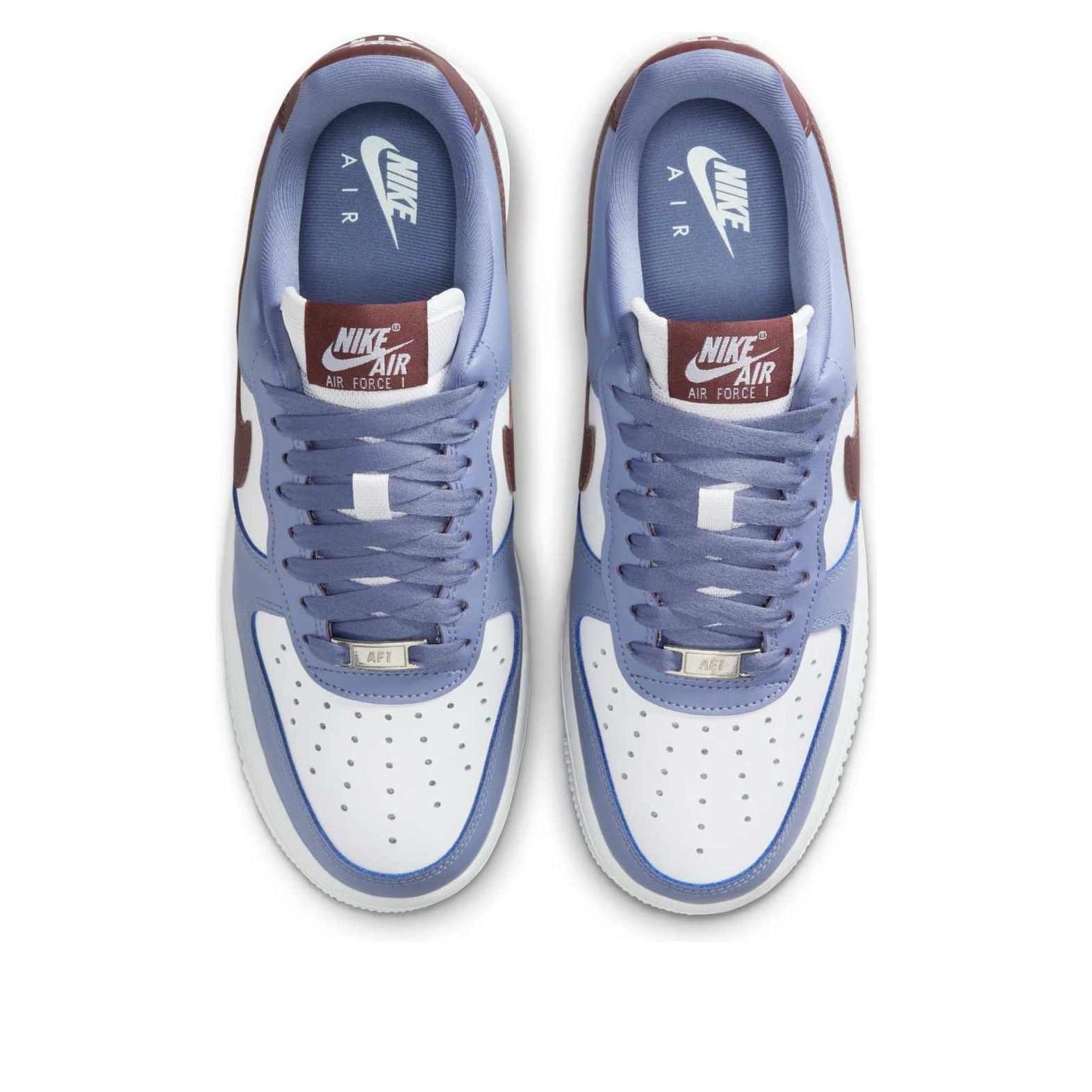Nike Air Force 1 Low 'Diffused Blue' side view showcasing the stylish design and unique colorway of Diffused Blue/Dark Team Red/White.