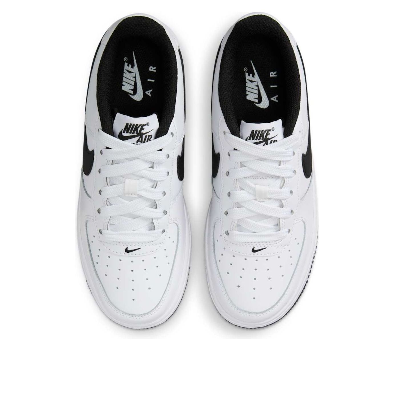 Nike Air Force 1 LV8 'White Black' sneaker displayed from side view, perfect for lifestyle and casual wear.