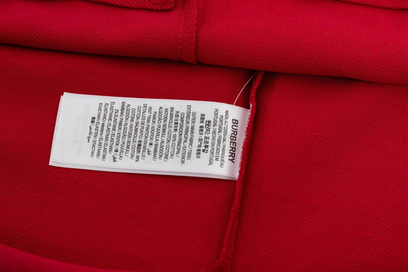 Burberry Red T-Shirt With Collar - Banlieue91