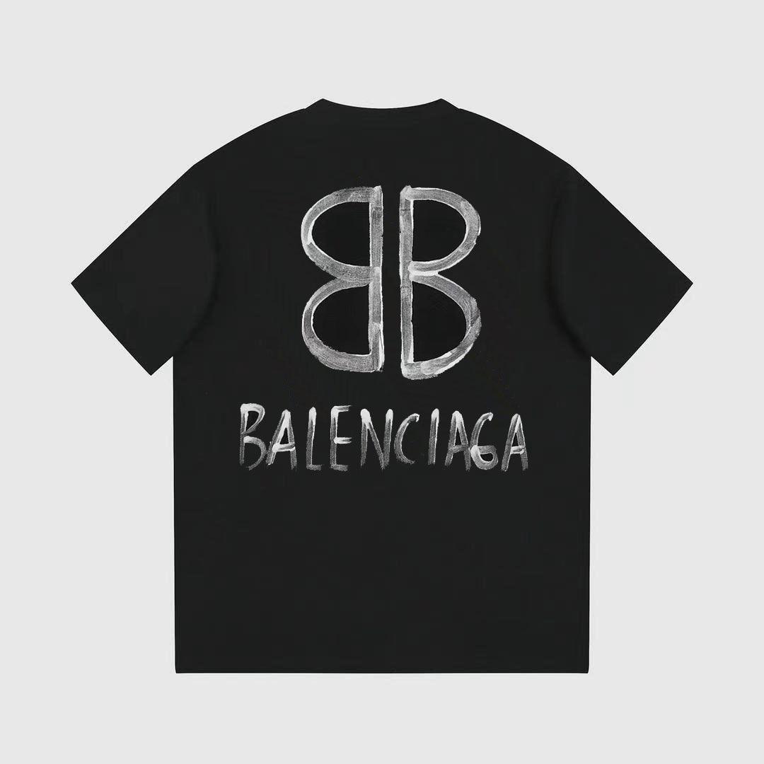 Balenciaga Black T-Shirt Without Collar - Banlieue91