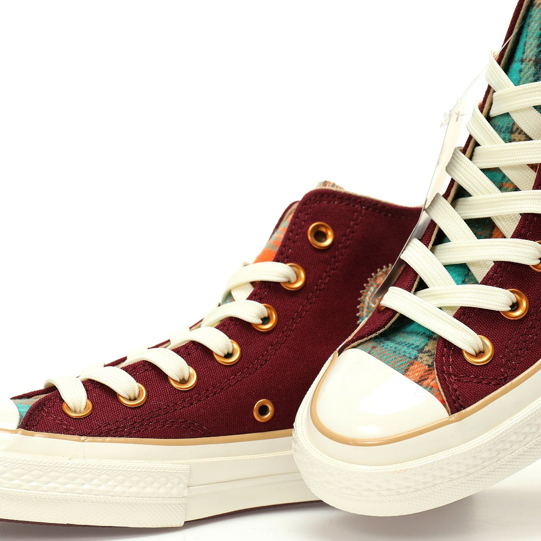 Converse Chuck Taylor All Star 1970 High "Canvas Plaid/ Deep Bordeaux" - Banlieue91