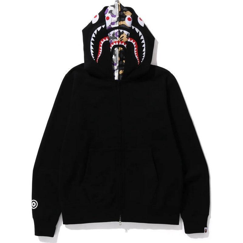 BAPE ABC CAMO SHARK WIDE FIT FULL ZIP DOUBLE A Bathing Ape - BLACK - Banlieue91