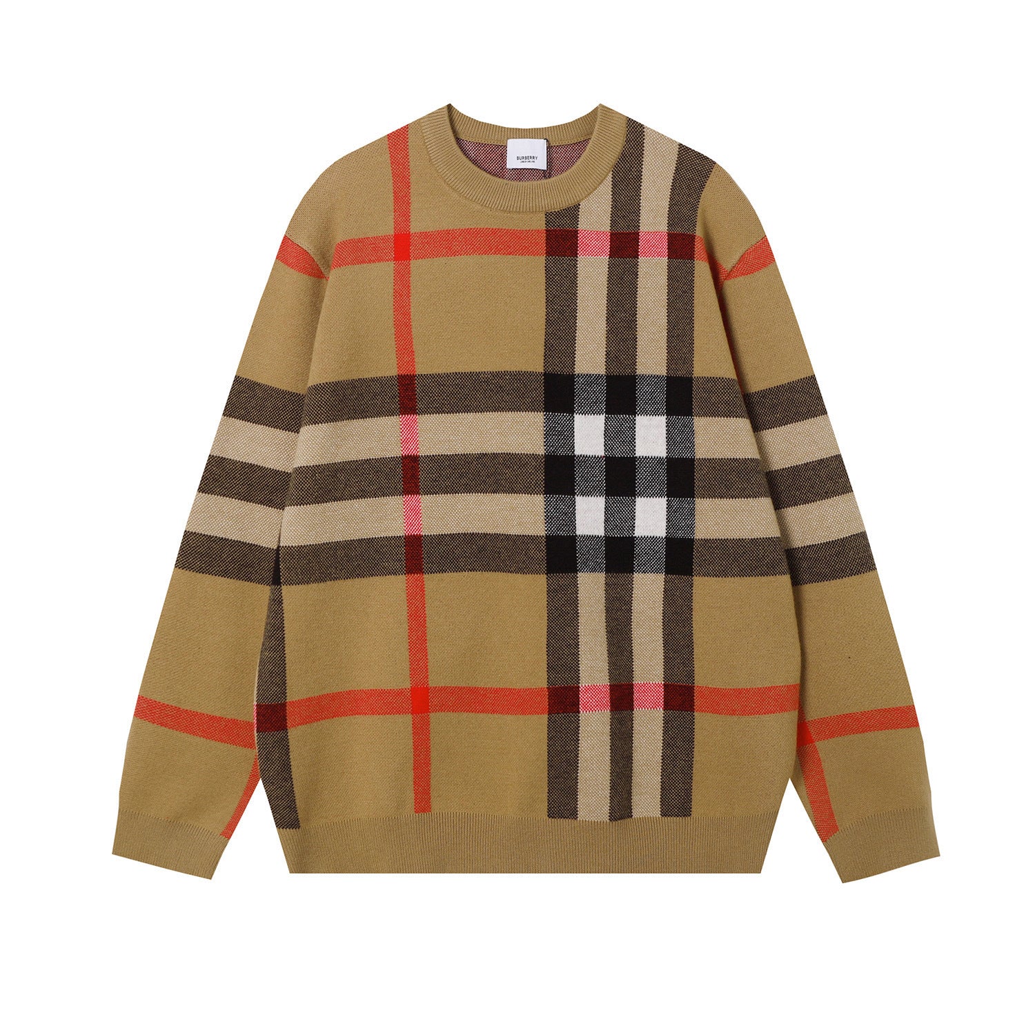 BURBERRY Check Technical Cotton Sweater In Archive Beige - Banlieue91 -