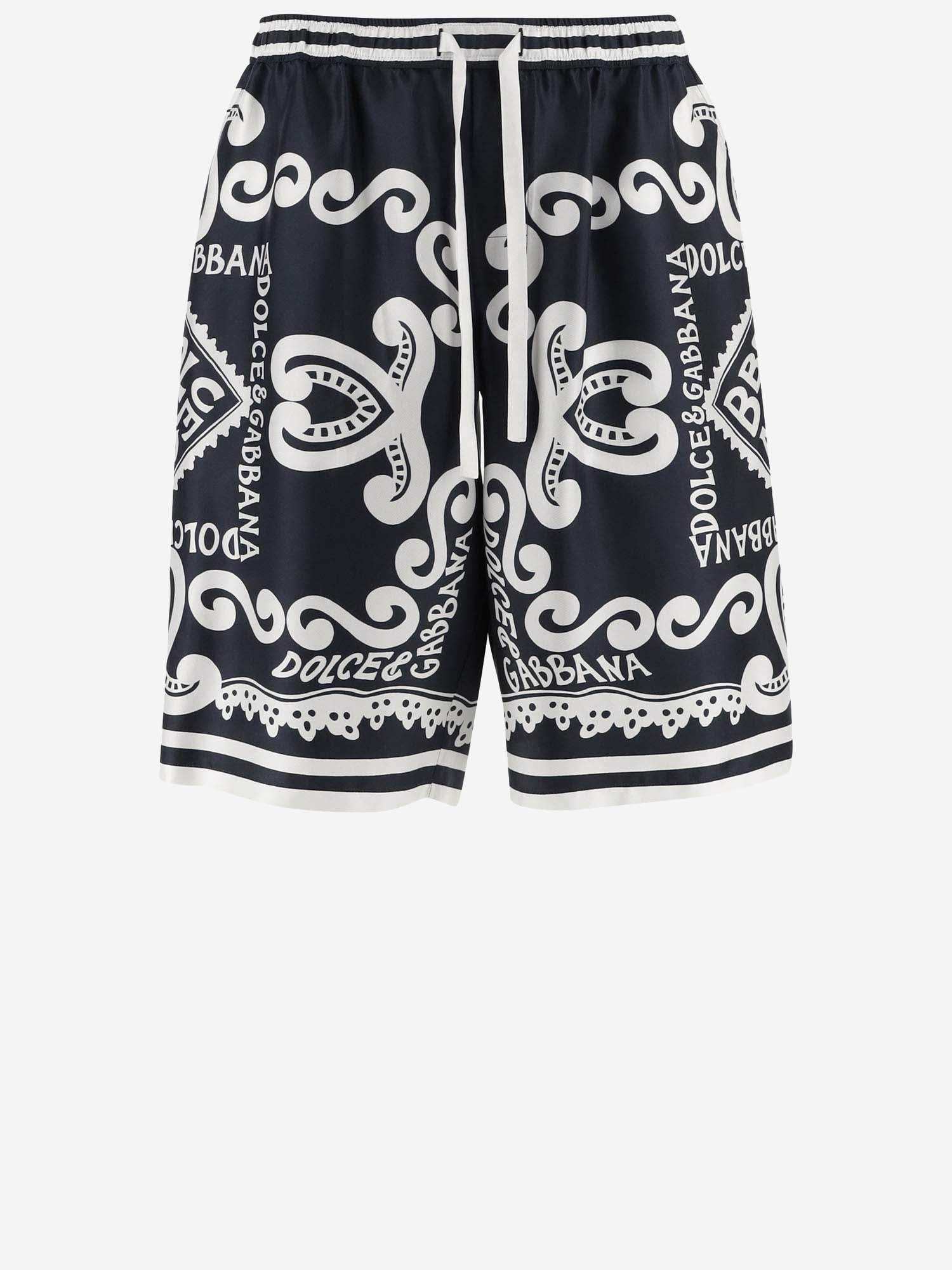 Dolce & Gabbana Printed Silk Bermuda Shorts - Banlieue91 -