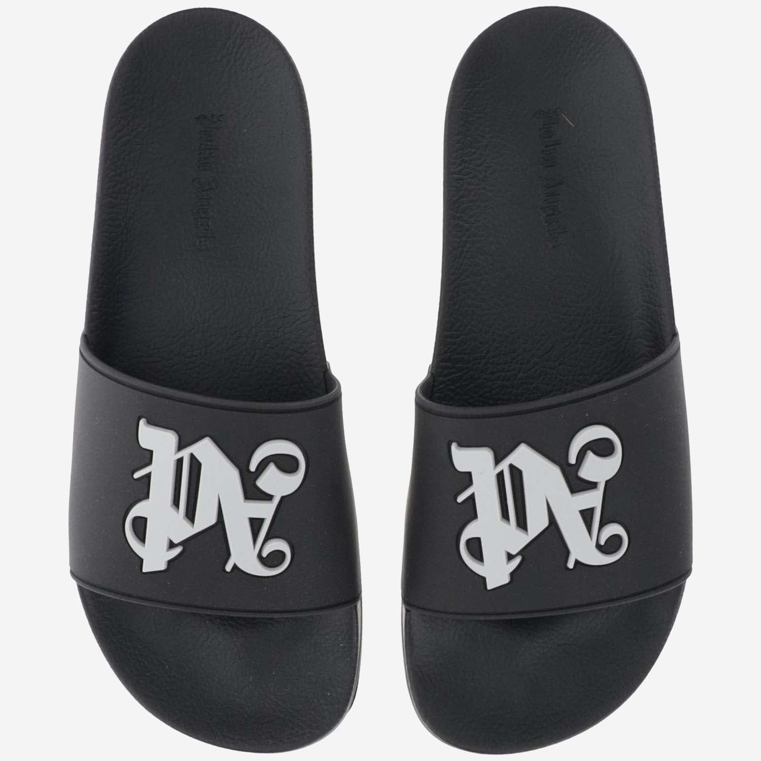 Palm Angels Rubber Sliders With Logo - Banlieue91 -