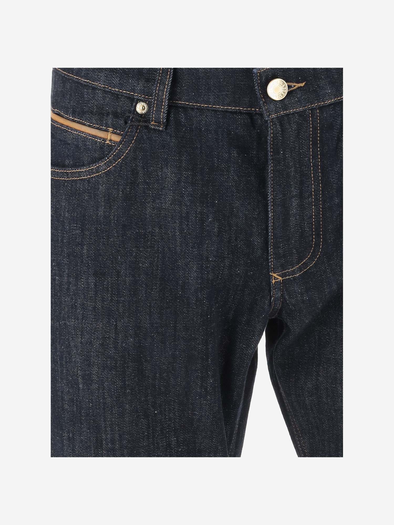 Dolce & Gabbana Cotton Denim Jeans With Dg Plaque - Banlieue91 -