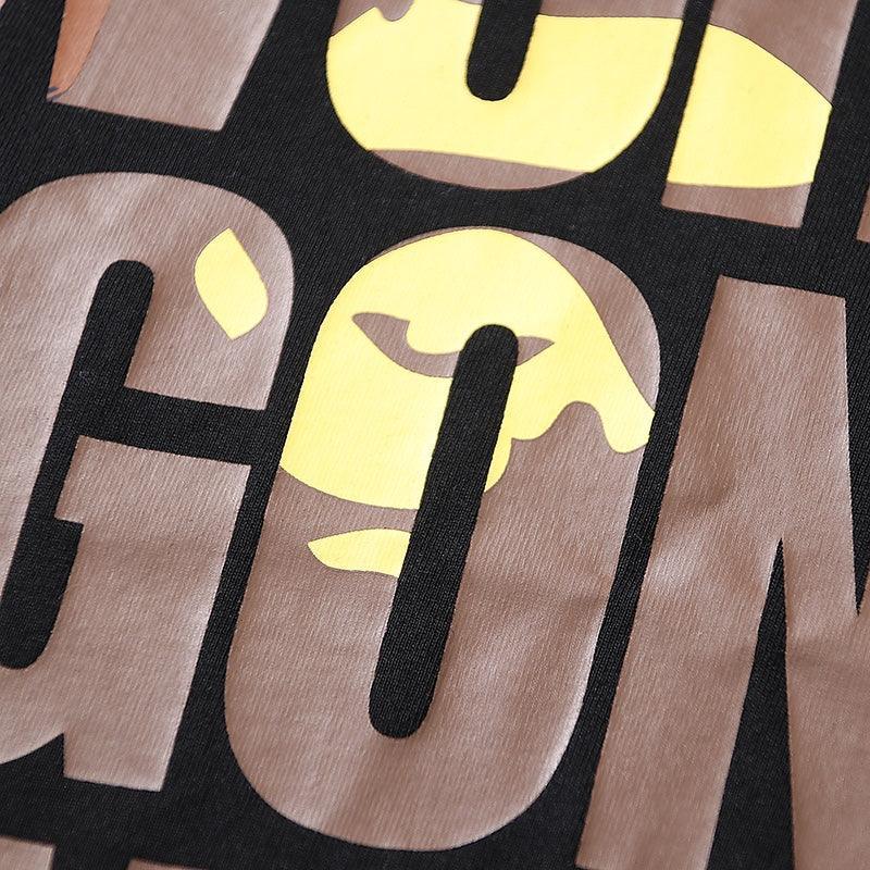 Bathing Ape Black World Gone Mad T-Shirt without Collar - Banlieue91