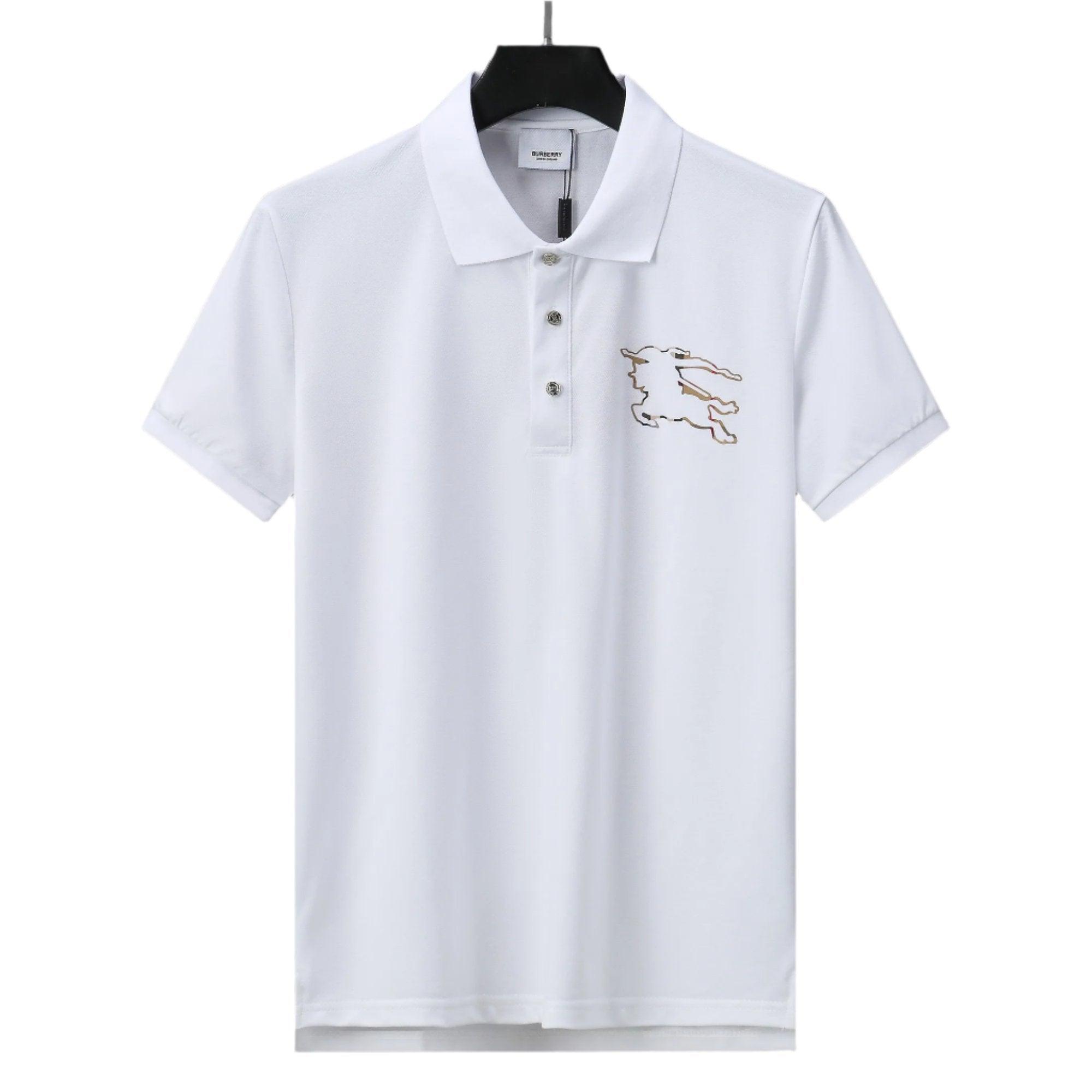 Burberry White T-Shirt With Collar - Banlieue91