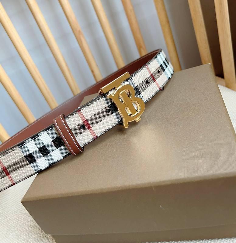 Burberry TB Belt E-Canvas & Leather Vintage - Banlieue91