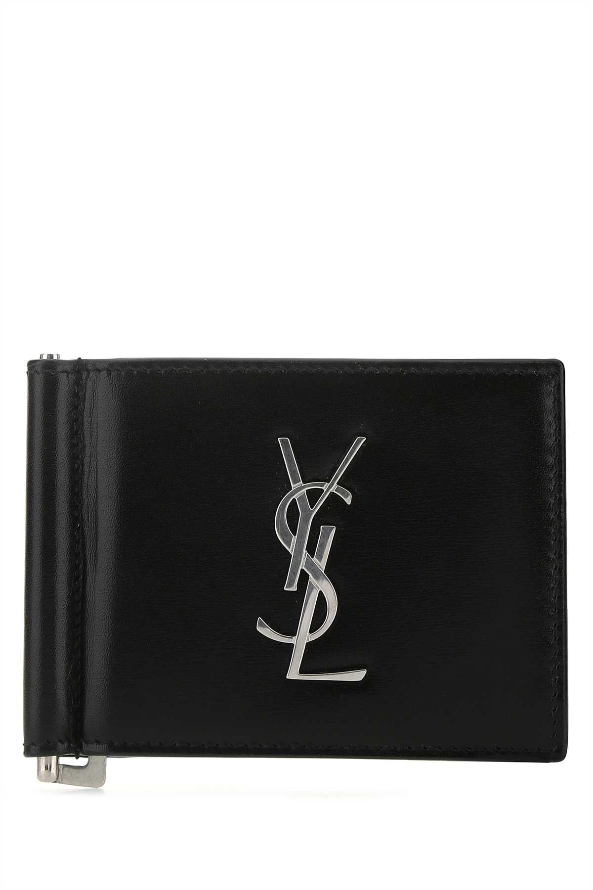 SAINT LAURENT Leather Card Holder - Mini Design for Men - Banlieue91 -