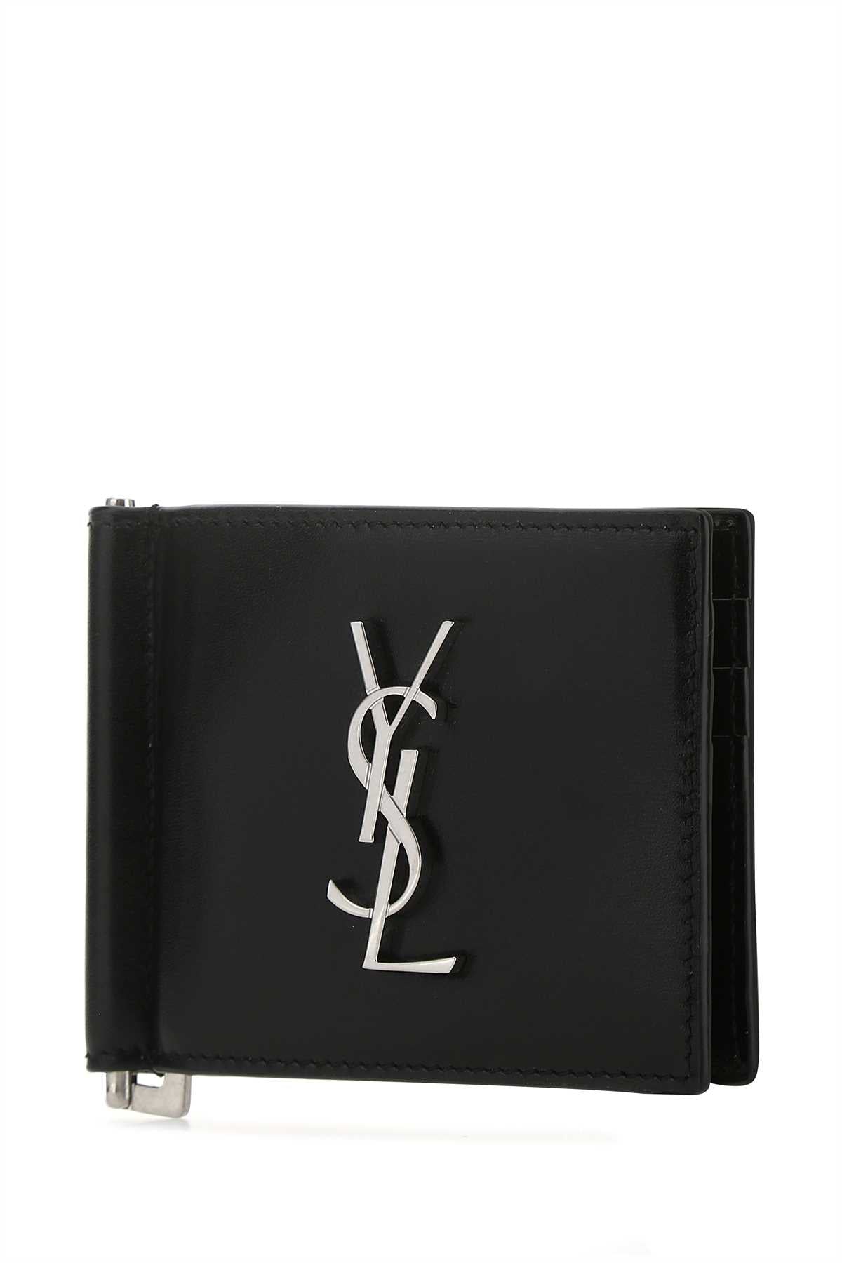 SAINT LAURENT Leather Card Holder - Mini Design for Men - Banlieue91 -