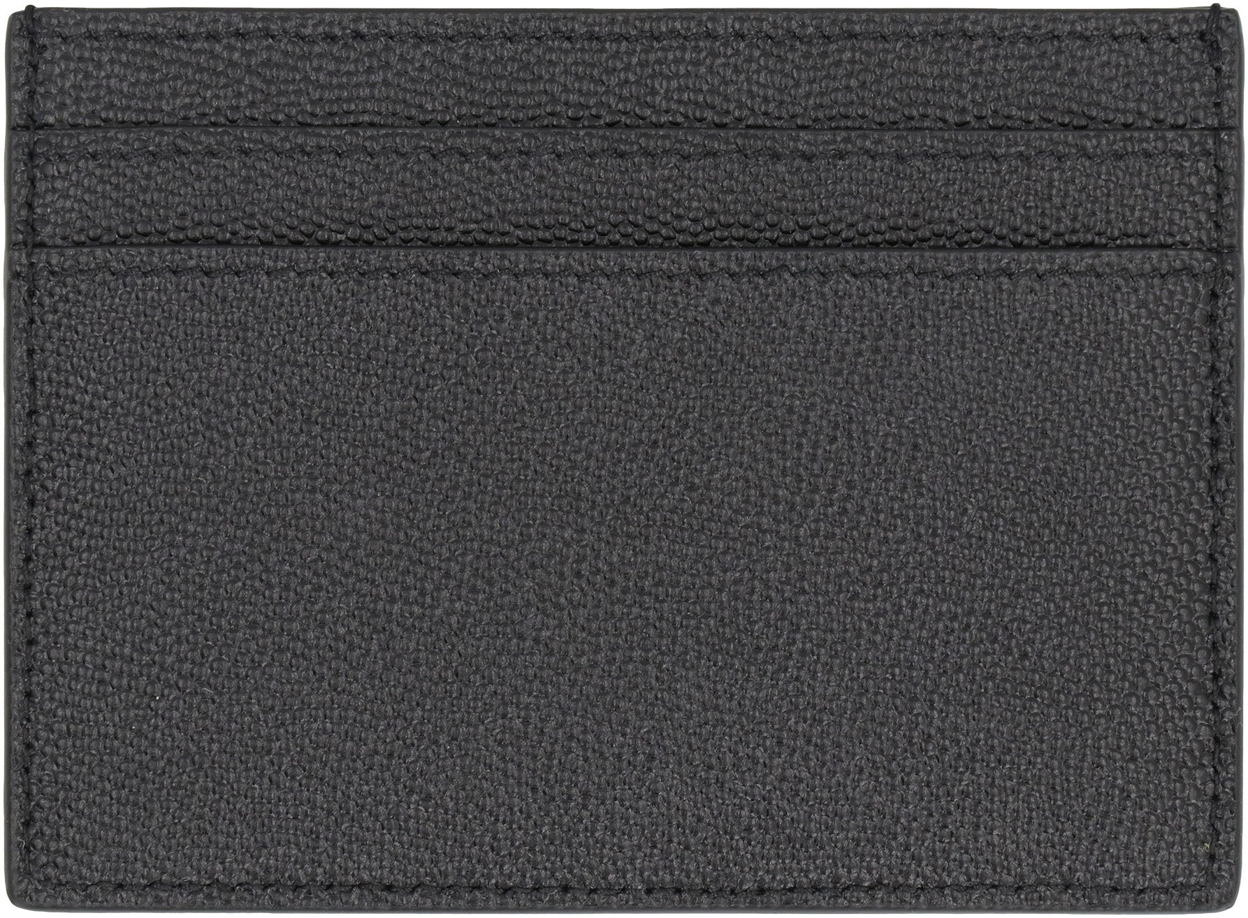 SAINT LAURENT Mini Leather Card Holder with Logo Detail - Banlieue91 -
