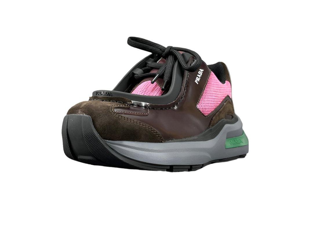 Prada Brushed Leather Bike Fabric Suede Garnet "Peony Pink" - Banlieue91