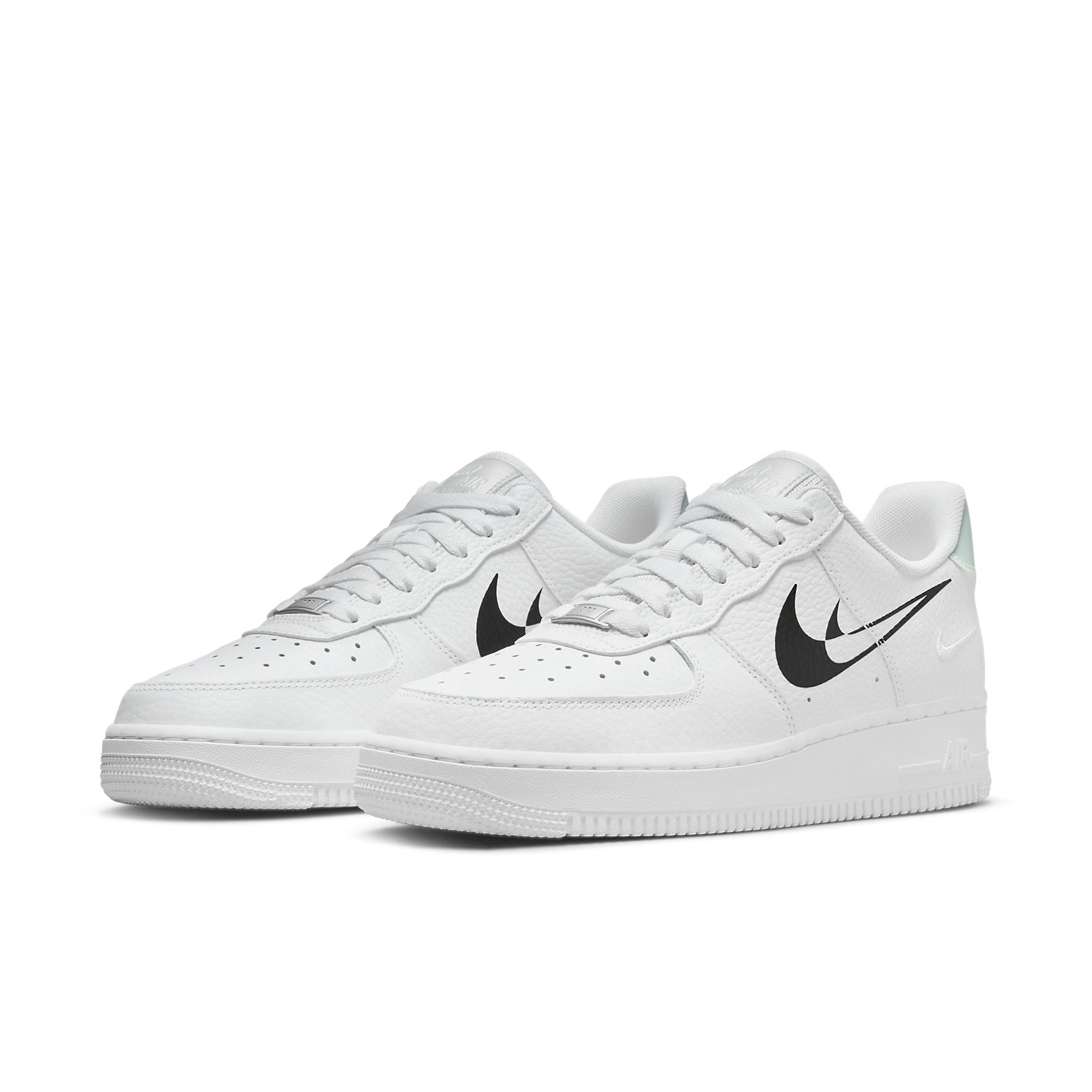 Nike Air Force 1 LO '07 Double Negative White Black sneaker on foot, perfect for a lifestyle outfit.