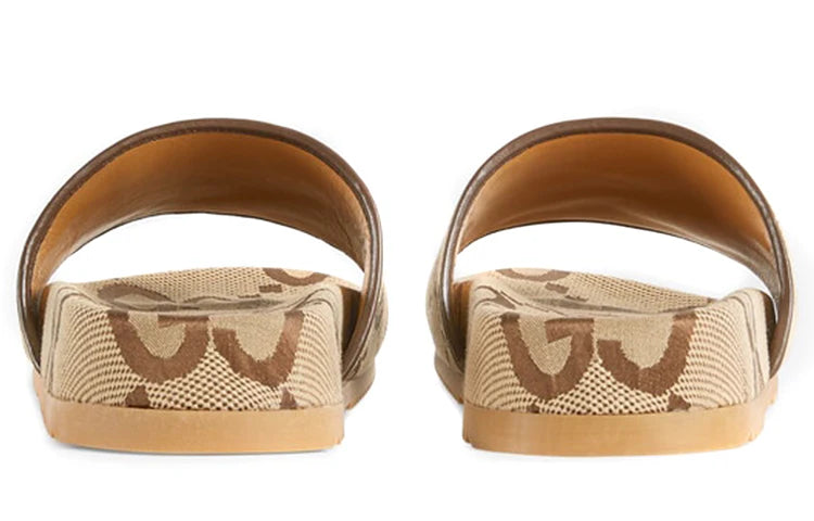 Gucci GG Canvas Slide Sandal 'Camel Monogram'