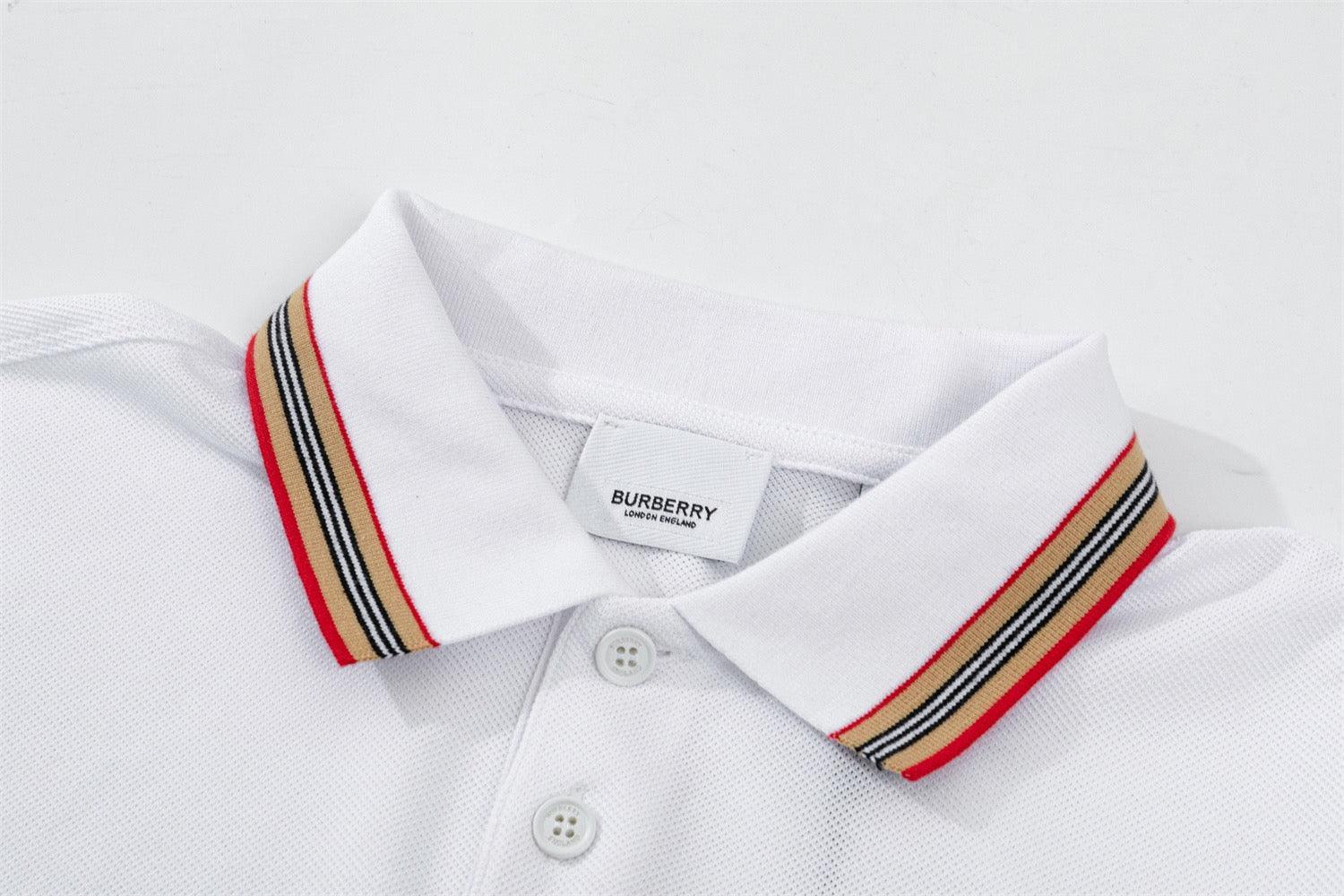 Burberry White T-Shirt With Collar - Banlieue91