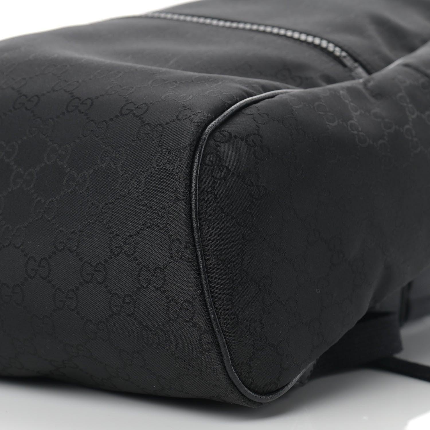 Gucci Nylon Monogram Slim Backpack Black - Banlieue91