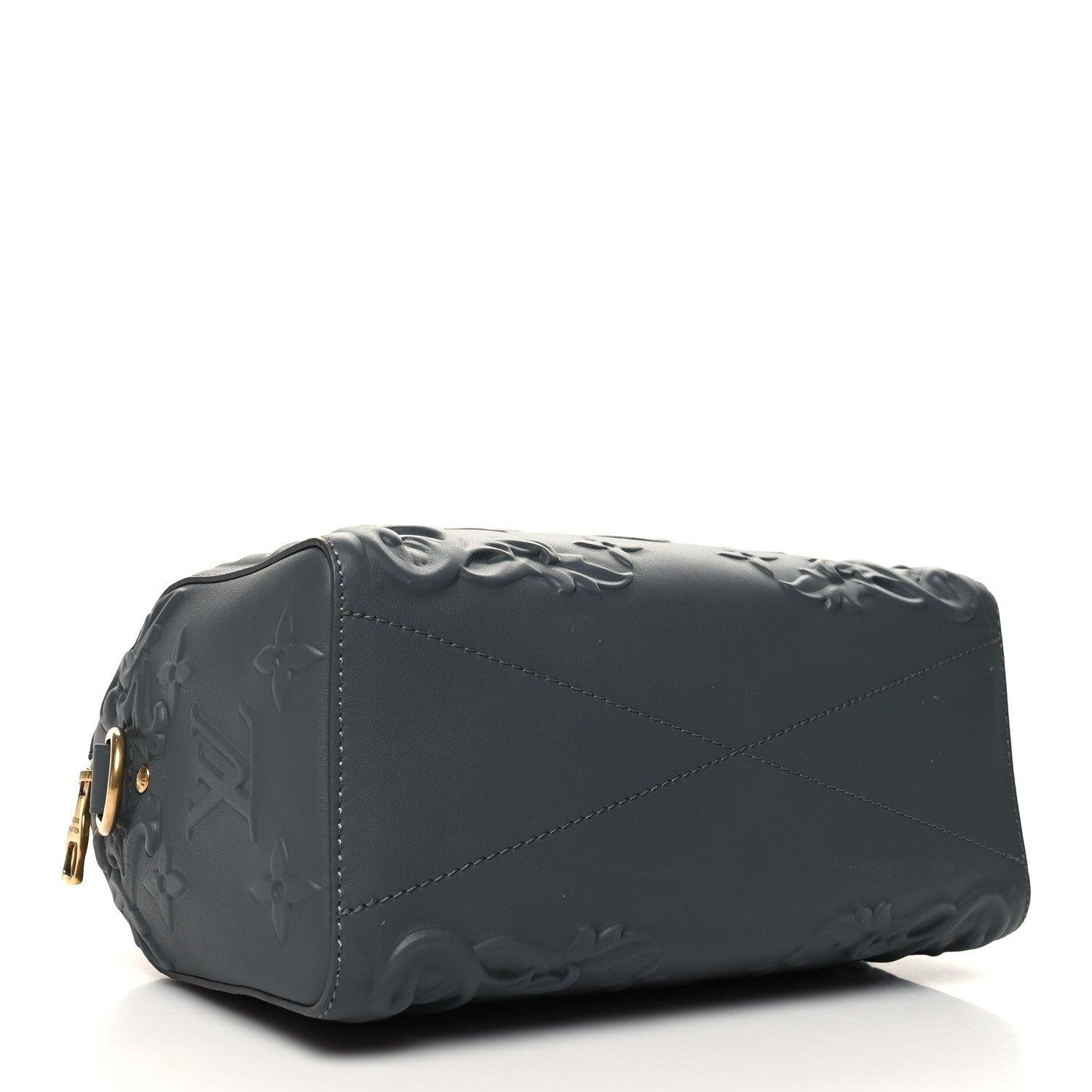 Louis Vuitton Calfskin Debossed Monogram Versailles City Keepall Dark Shadow Grey - Banlieue91