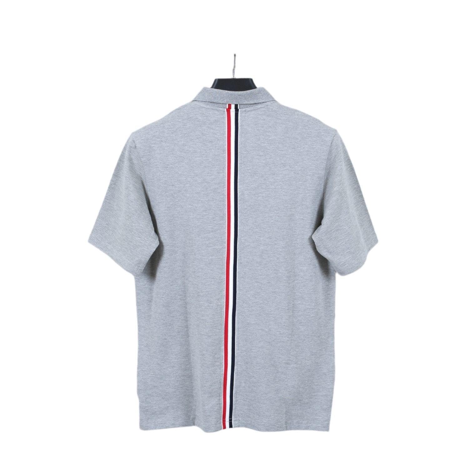 Thom Browne Grey T-Shirt with Collar - Banlieue91