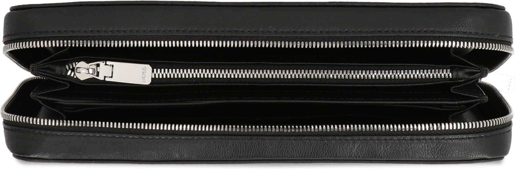 BOSS Grainy Leather Zip-Around Wallet - 23 cm x 13 cm x 4 cm - Banlieue91 -