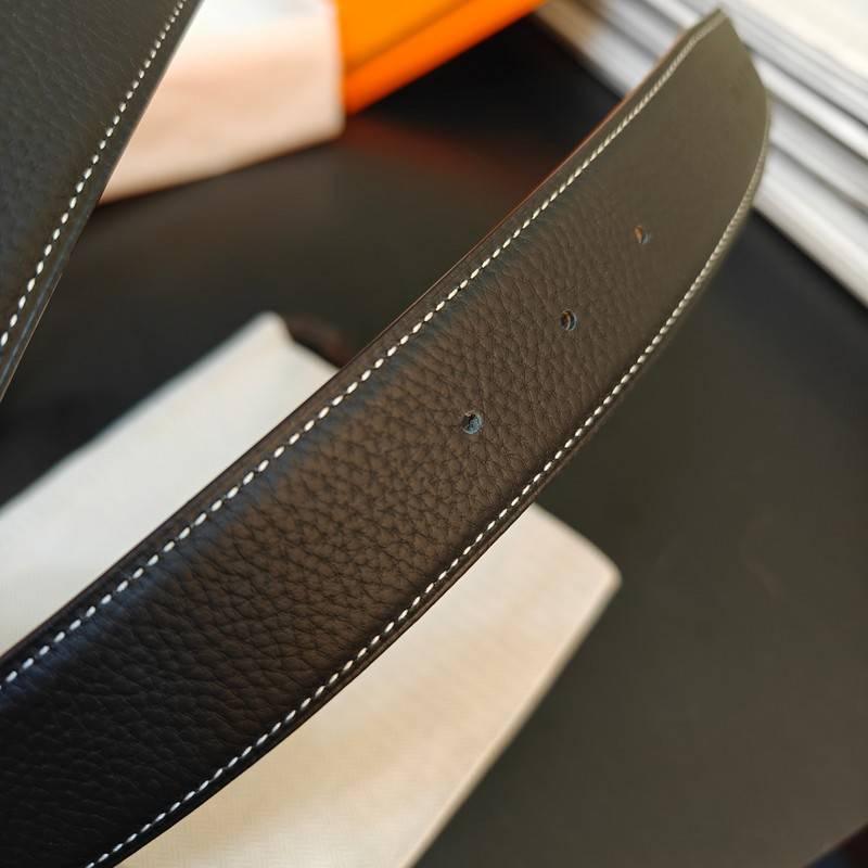 Hermes Men Gold Buckle Belt 'Black' - Banlieue91