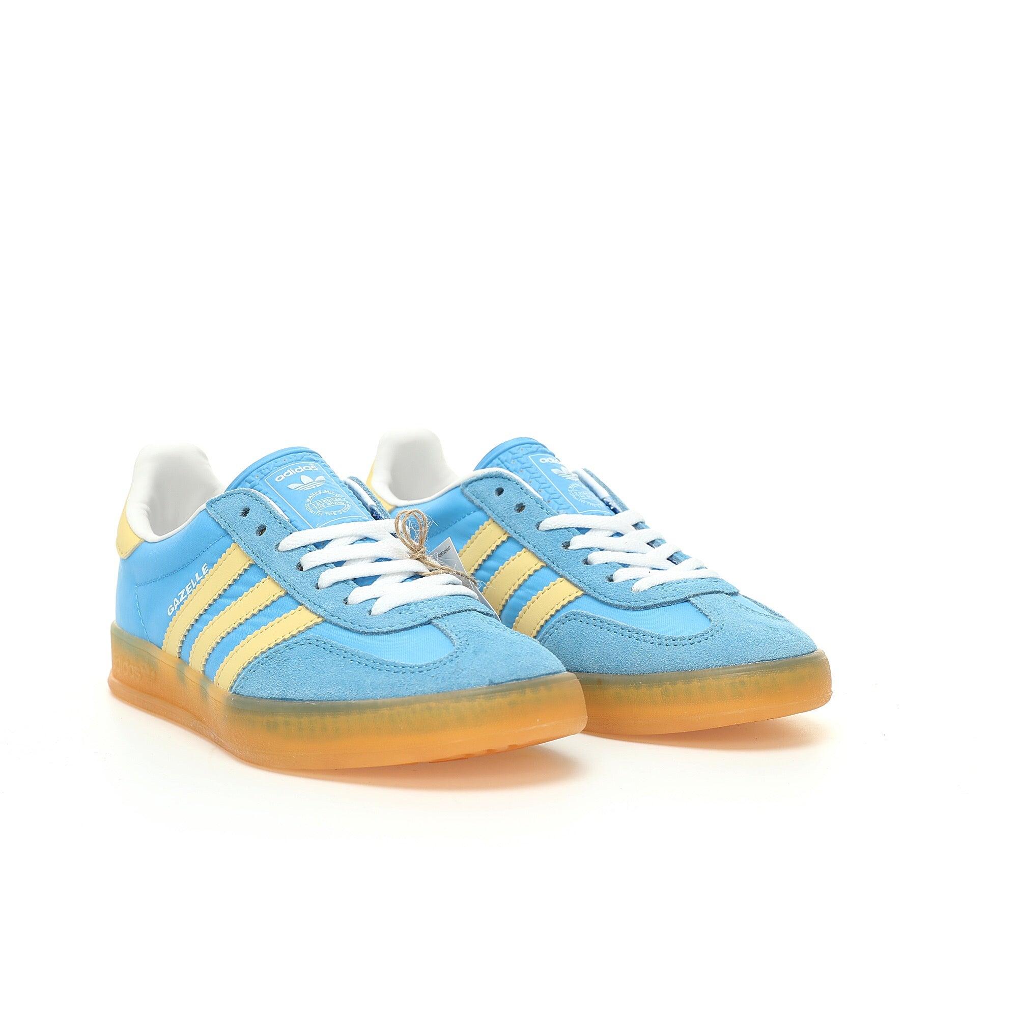 Adidas Gazelle Indoor Semi Blue Burst Almost Yellow - Banlieue91 -