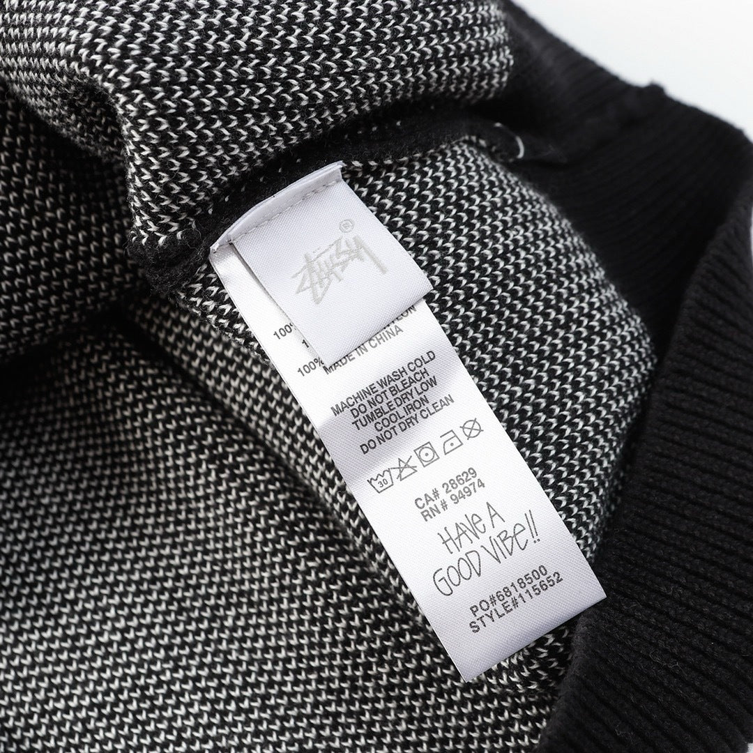 Stussy Stock Sweater – Black - Banlieue91 -