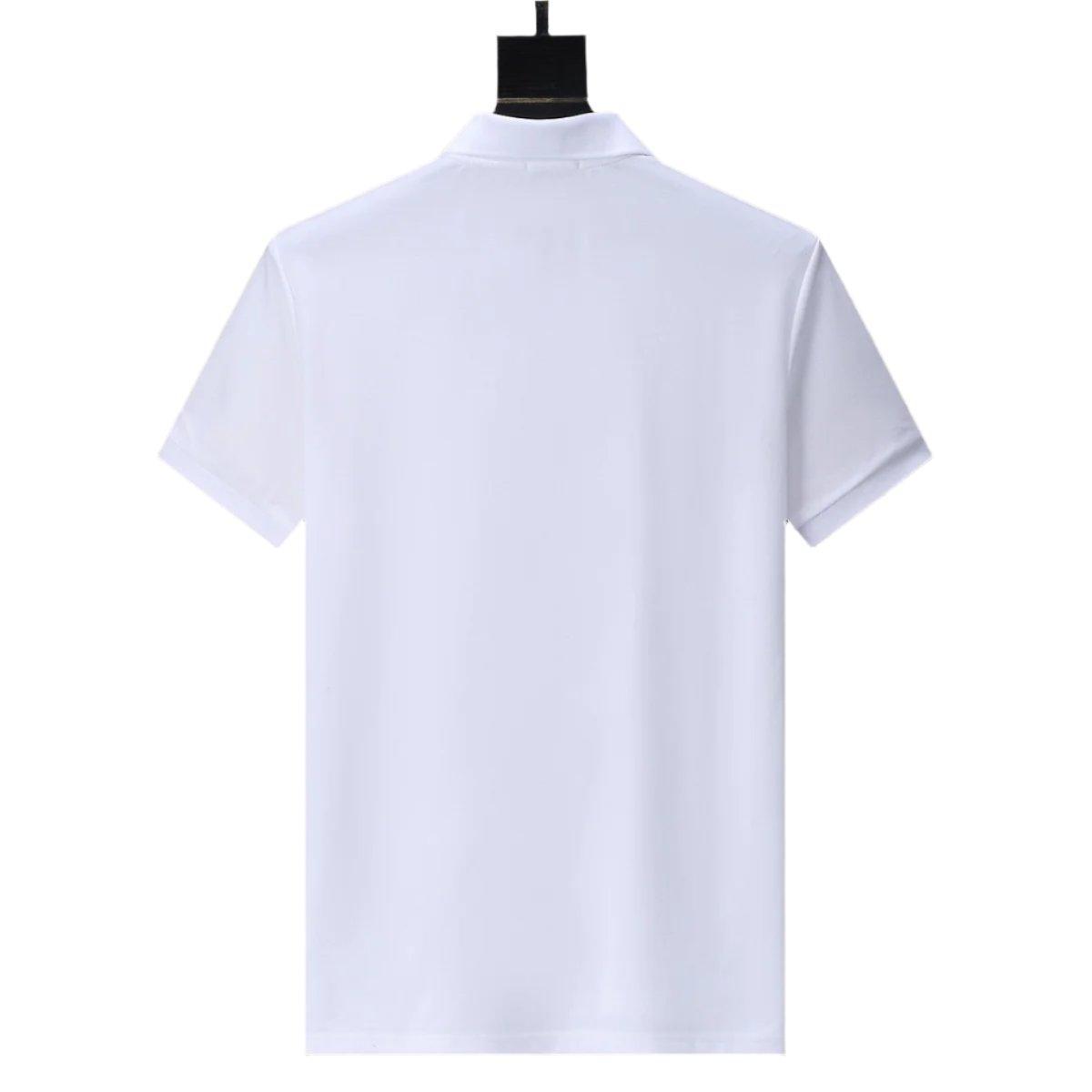 Moncler White T-Shirt with Collar - Banlieue91