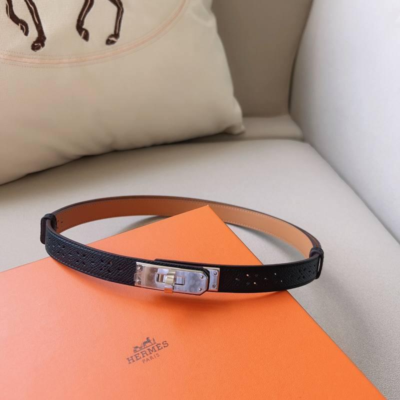 Hermes Men Silver Buckle Belt 'Black' - Banlieue91
