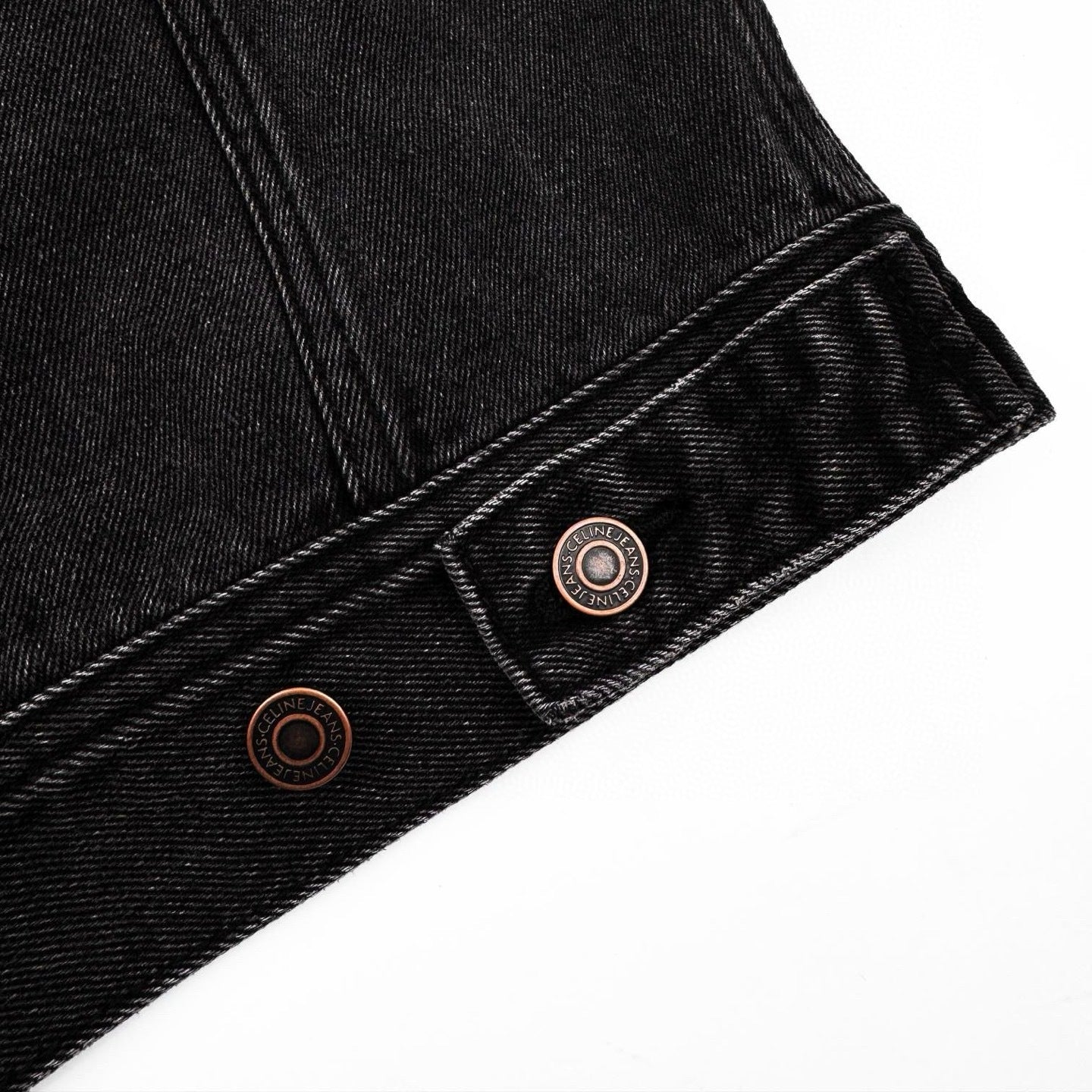 CELINE Washed Grey Denim Jacket – Casual Single-Breasted - Banlieue91 -
