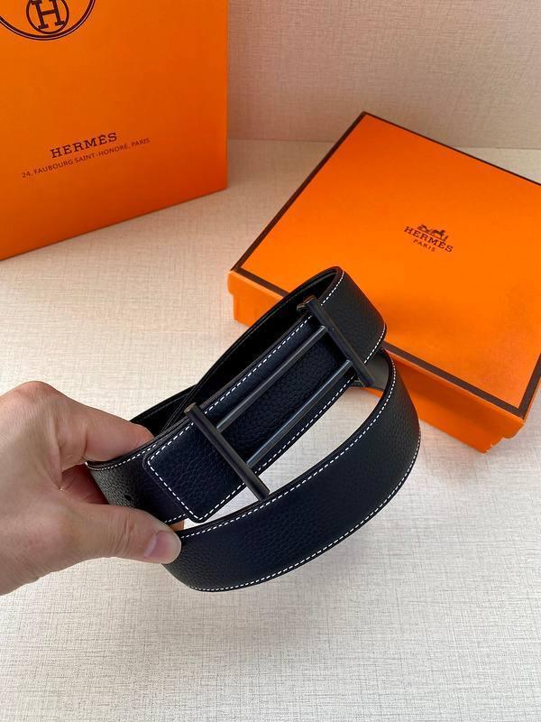 Hermes Men Black Buckle Belt 'Black' - Banlieue91