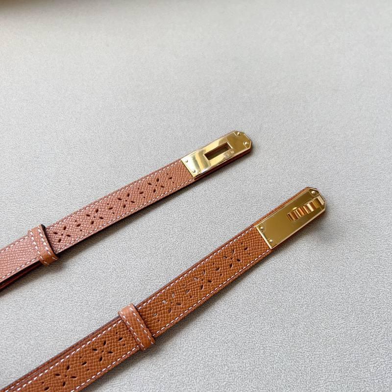 Hermes Men Gold Buckle Belt 'Brown' - Banlieue91