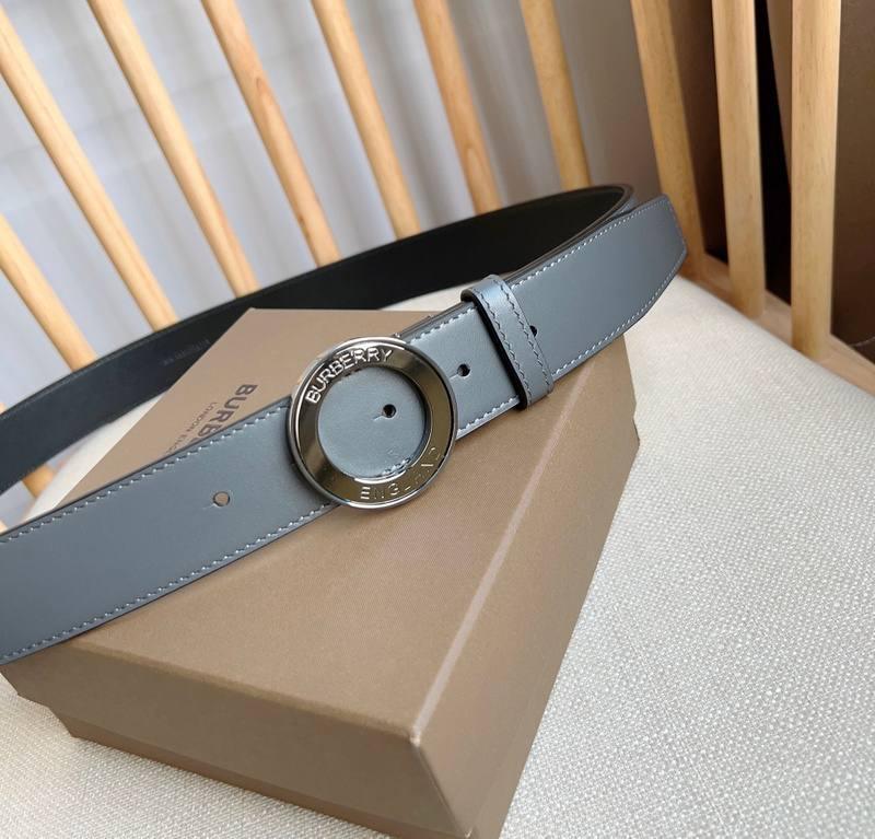 Burberry Leather Vintage Belt 'Grey' - Banlieue91