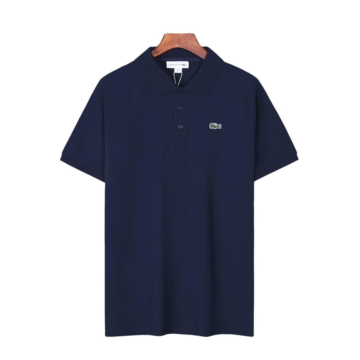 Lacoste Blue T-Shirt with Collar - Banlieue91