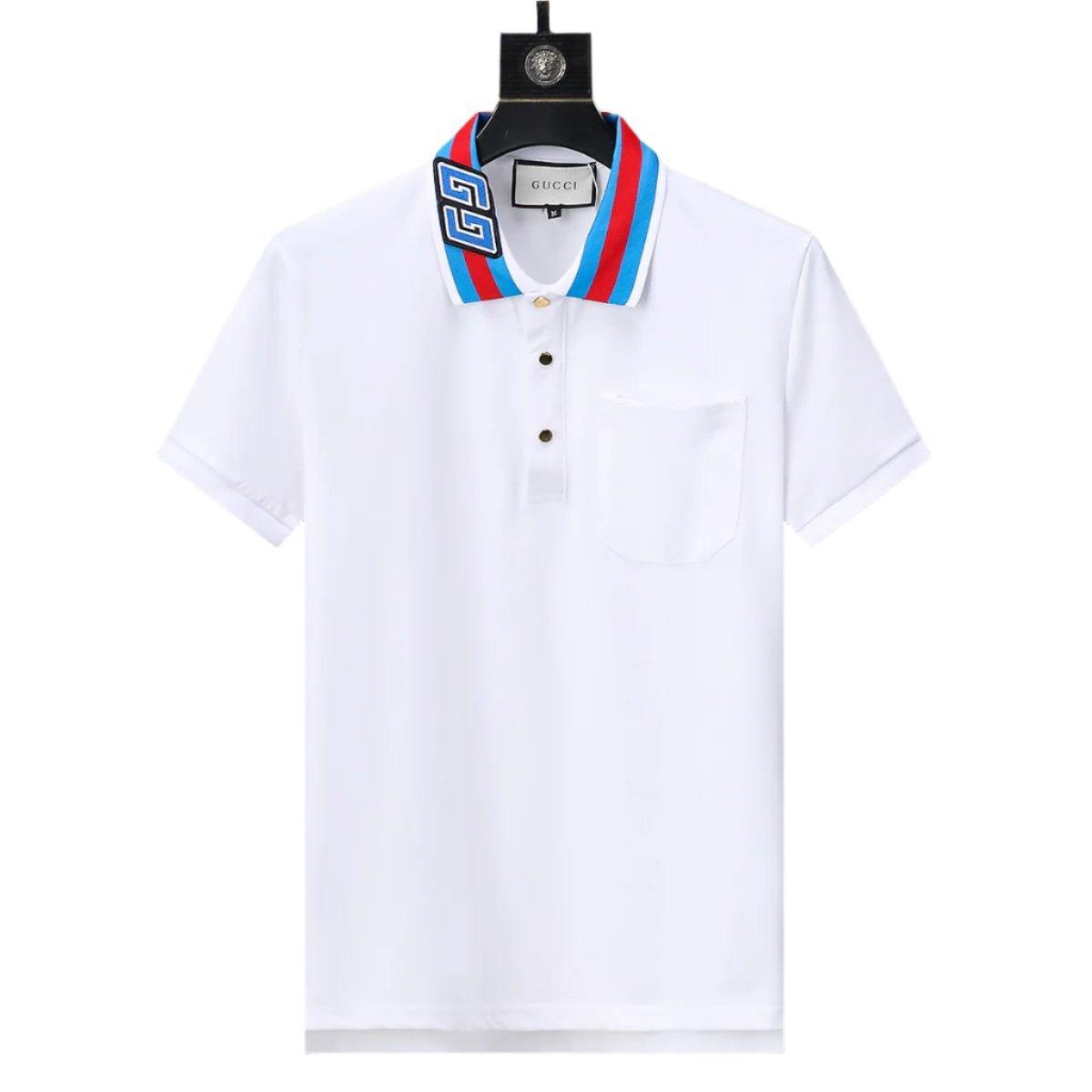 Gucci White T-shirt with a collar - Banlieue91
