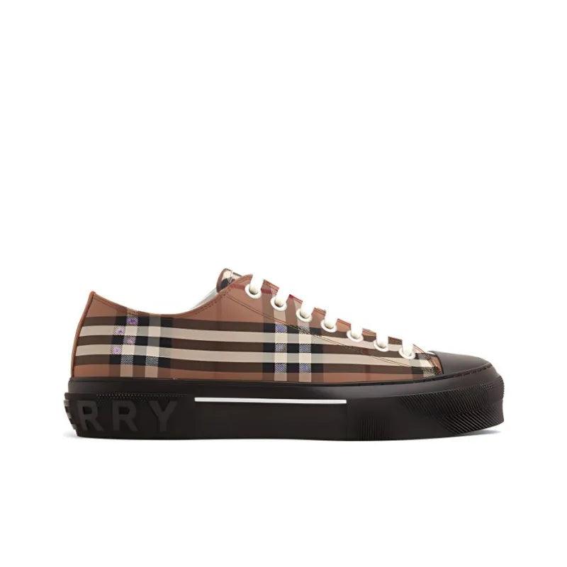 Burberry Vintage Check Lace Up Sneaker Beige Brown - Banlieue91 -