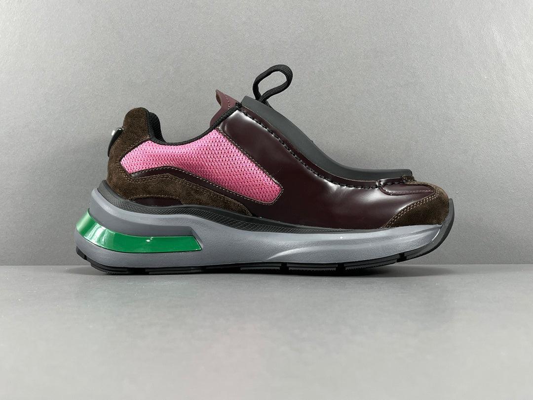 Prada Brushed Leather Bike Fabric Suede Garnet "Peony Pink" - Banlieue91