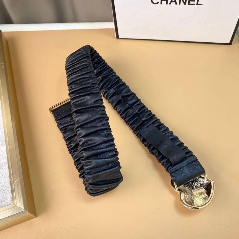 Chanel Calfskin CC Heart Coco In Love Women Belt 'Black' - Banlieue91