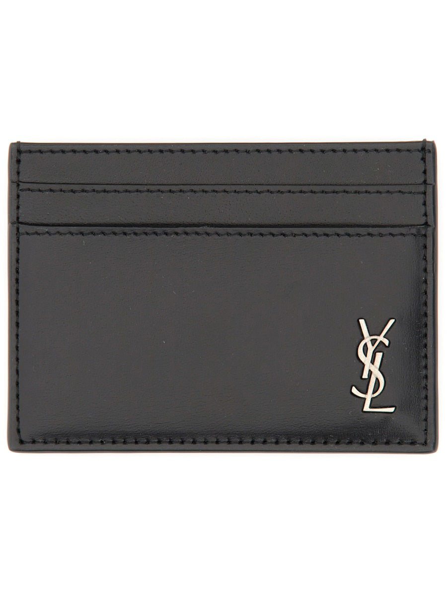 SAINT LAURENT Mini Leather Card Holder - Banlieue91 -