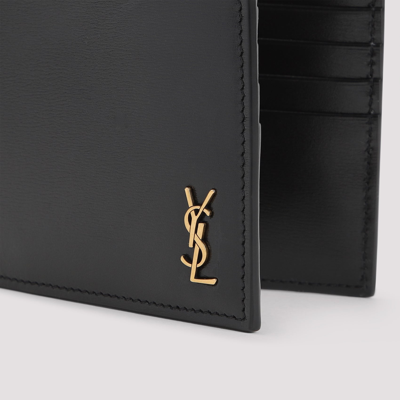 SAINT LAURENT Mini East/West Leather Wallet - Banlieue91 -