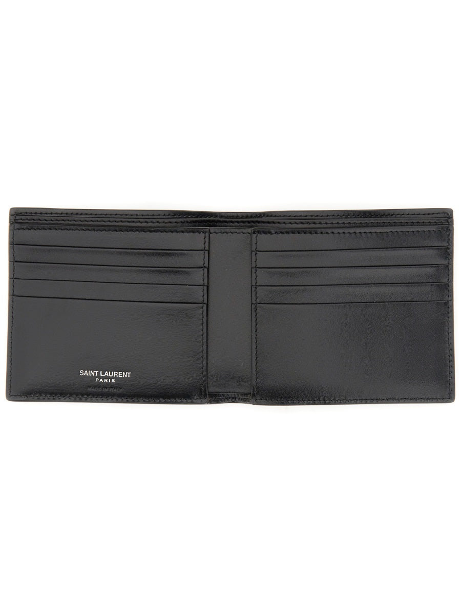 SAINT LAURENT Mini Leather Wallet for Men - Banlieue91 -