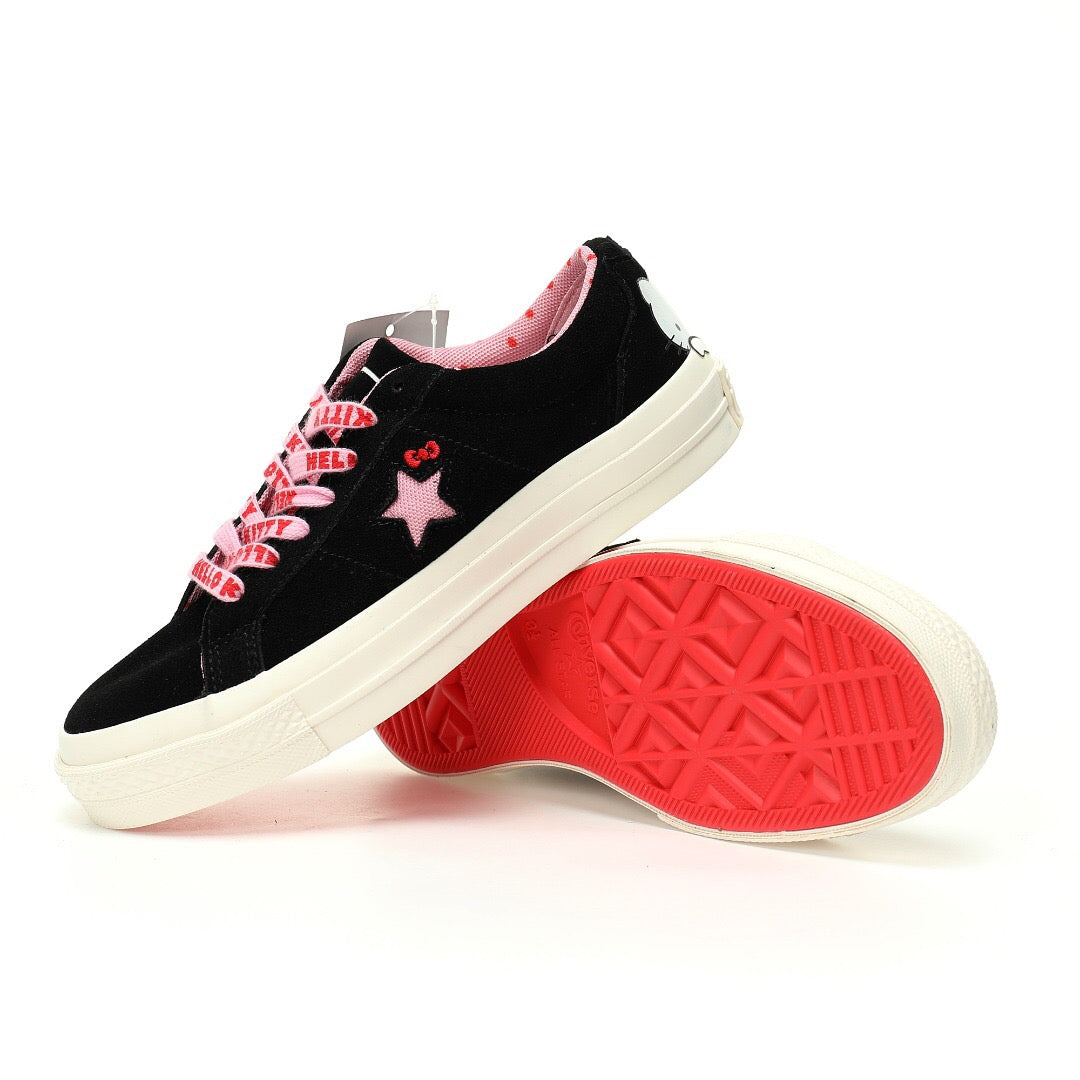 Hello Kitty x Converse One Star Suede Low "Black Pink" - Banlieue91