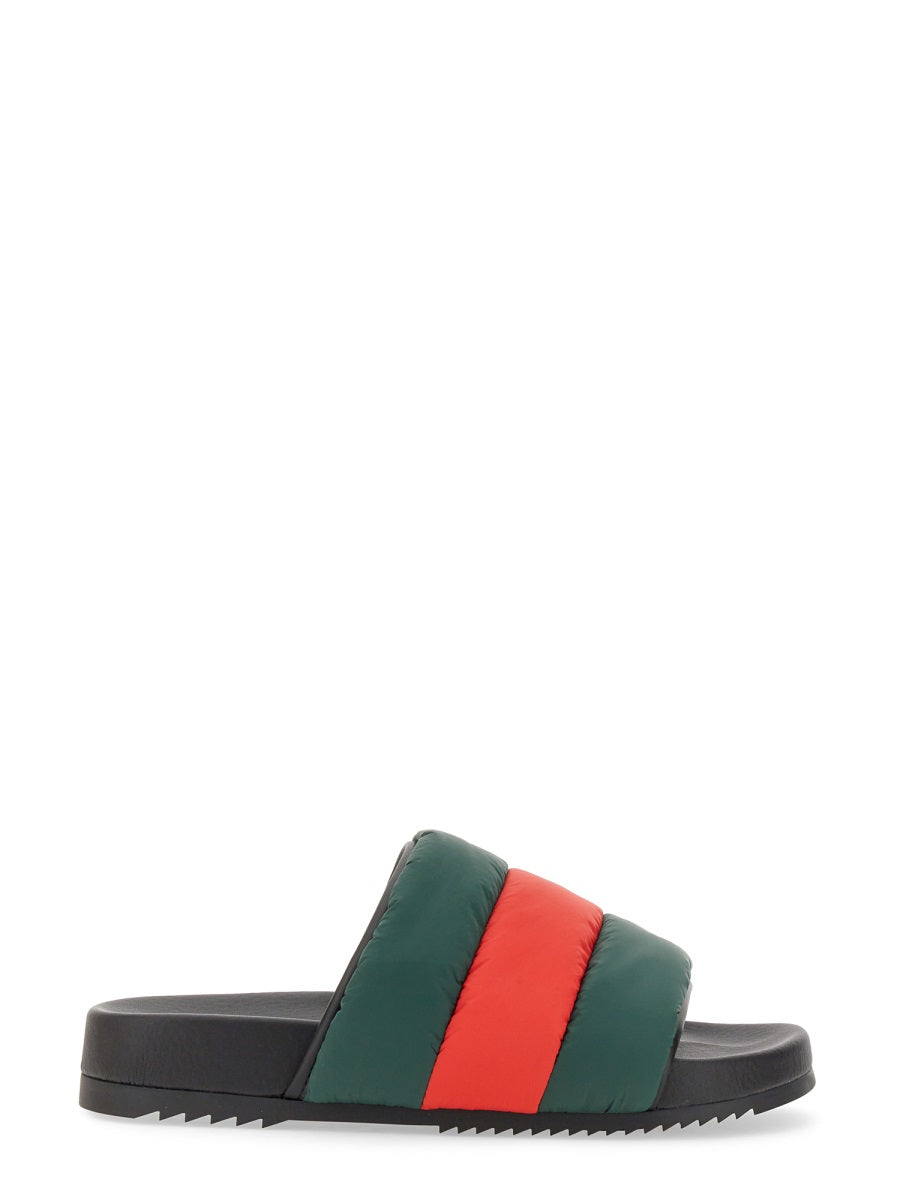 GUCCI Slider Sandal with Web Ribbon - 3 cm Sole Height - Banlieue91 -