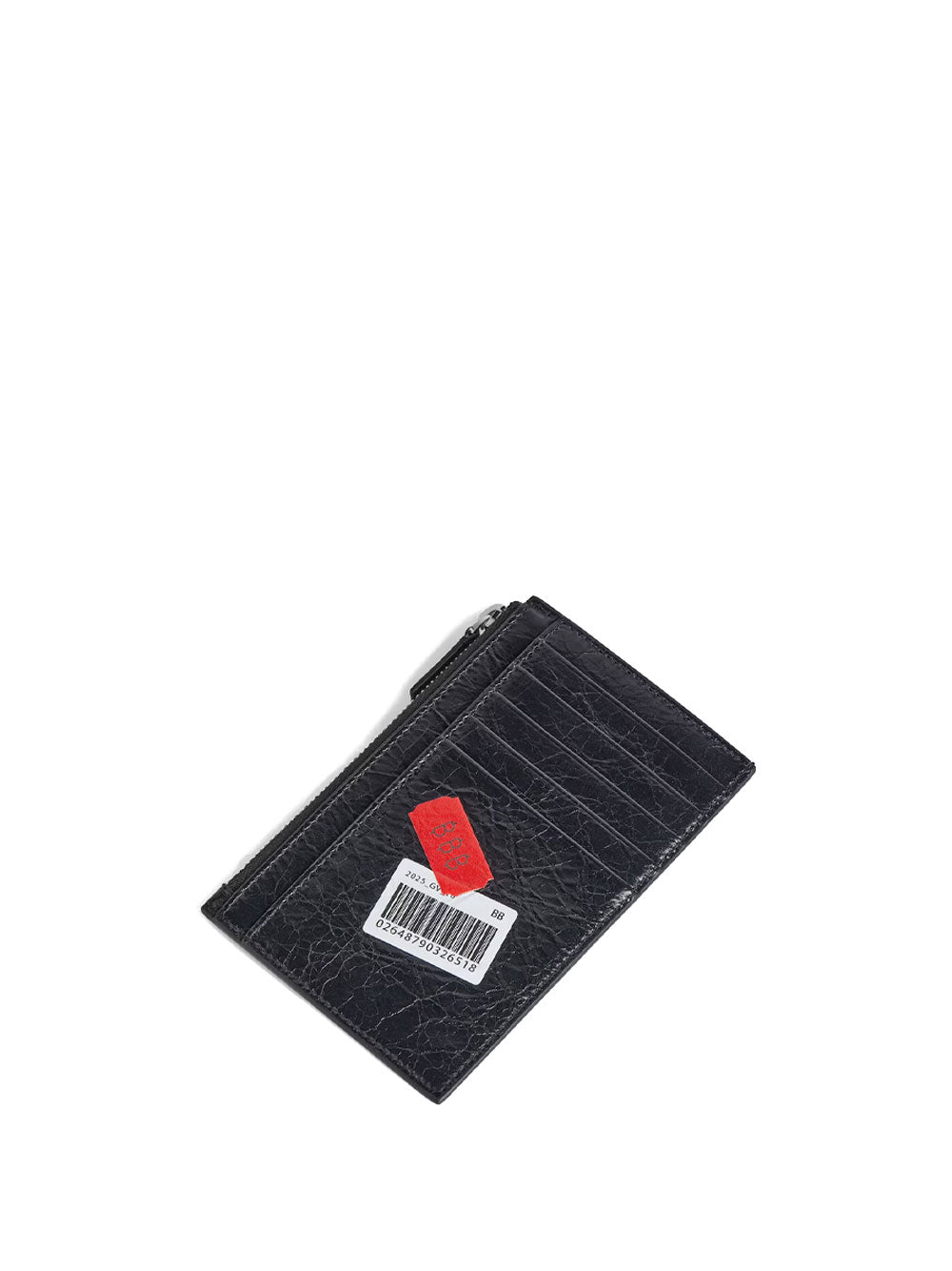 BALENCIAGA Mini Coin and Card Holder in Arena Leather with Multicolor Printed Stickers - Banlieue91 -