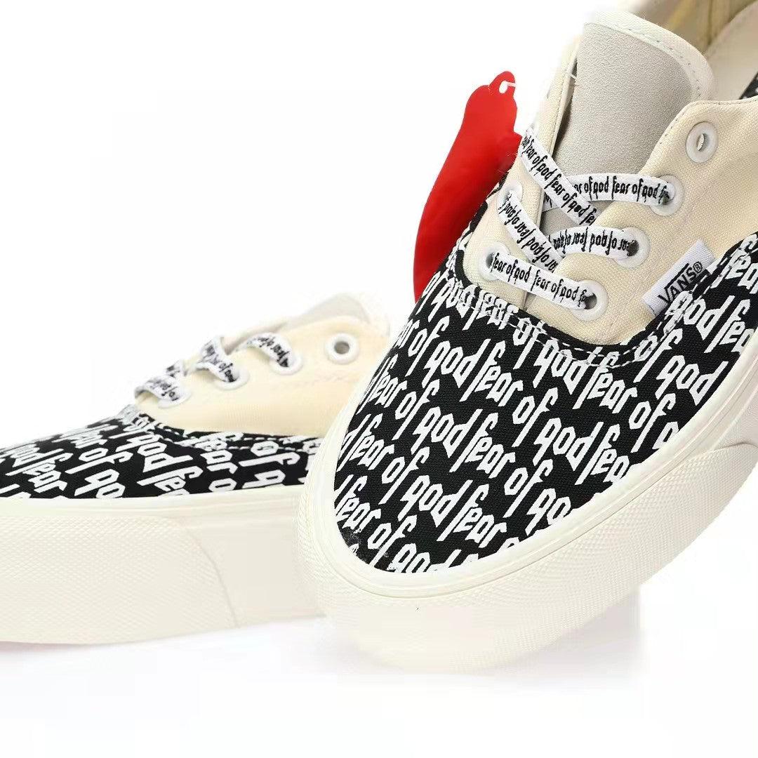 Fear of God x Vans Authentic Platform Low 'White/Black FOG' - Banlieue91