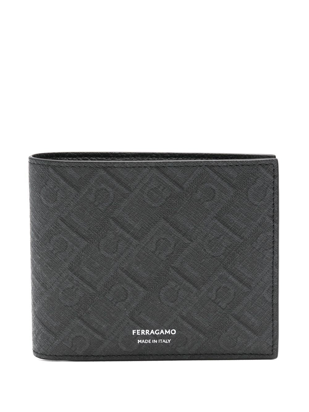 Ferragamo Monogram-Pattern Mini Bi-Fold Wallet - Banlieue91 -