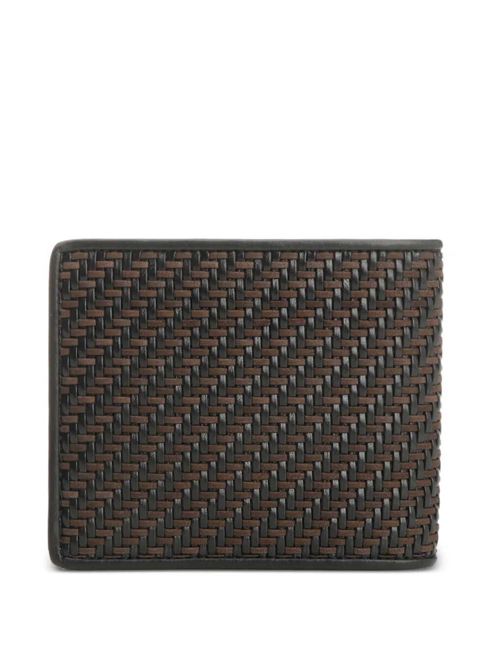 Ferragamo Two-Tone Woven Leather Bi-Fold Wallet - Mini Size - Banlieue91 -