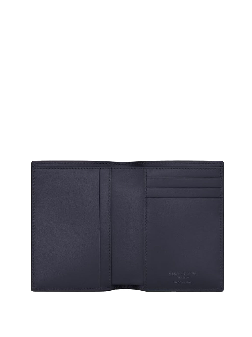 SAINT LAURENT Men's Mini Compact Wallet with Embossed Signature - Banlieue91 -