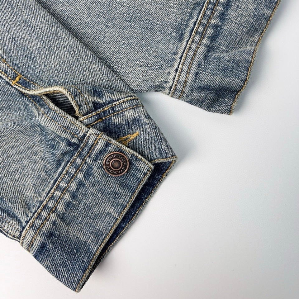 CELINE Washed Grey Denim Jacket – Casual Single-Breasted - Banlieue91 -